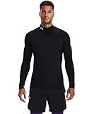 Under Armour Men's ColdGear Armour Fitted Mock, Black (001)/White, Large