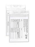 CDC Vaccination Card Protector 4 x 3 Inch Immunization Card Holder Pack of 2, Vaccine Card Protector, Clear Protective Sealable Plastic Sleeve, ID Card Holder