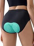 ARESFUEL 4D Padded Bike Underwear Women Cycling Shorts With Padding Biking Bicycle Briefs Black Large