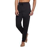 Hanes Mens Ecosmart Jogger Sweatpants, Midweight Fleece Lounge Pants, 30.5", Black, Medium US