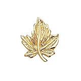 Cute Maple Leaves Brooch for Women Men Gold-Tone Plated Tiny Small Statement Autumn Leaf Pins Lapel Badges for Fall Clothing Bag Backpack Dress Suit Accessory Thanksgiving Seasonal Jewelry Decors