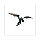 Trends International Gallery Pops House of the Dragon: Season 2 - Vhagar Dragon Wall Art, 12" x 12" Gallery Pops Wall Art, White Framed Version