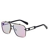 CHUANTEN Personalized Square Vintage Men's and Women's Exclusion Holiday Decorative Sunglasses (Color : A, Size : 1)