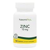 NaturesPlus Zinc Tablets - 10 mg, 90 Vegetarian Supplements - Immune System Supplement for Cellular Growth & Repair - Promotes Healthy Digestion, Metabolism & Vision - Gluten-Free - 90 Servings