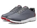 Skechers Golf Men's Tempo Spikeless Waterproof Lightweight Golf Shoe Sneaker, Gray/Red, 10.5 Wide