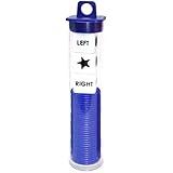 Left Right Center Dice Game Prime Set Bundle with 3 Dices + 36 Chips. Round Tube Storage is Very Convenient for Travel. Easy to Store, Carry Around. (Blue)