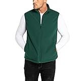 33,000ft Men's Fleece Vest, Lightweight Warm Zip Up Polar Vests Outerwear with Zipper Pockets, Sleeveless Jacket for Winter