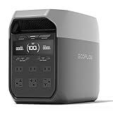 EF ECOFLOW DELTA 3 Portable Power Station, 1024Wh LiFePO4 Battery, Full Charge in 56 Min, 1800W AC/100W USB-C Output, Solar Generator(Solar Panel Optional) for Home Backup Power, Camping & RVs