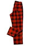 LAPASA Men's Pajama Pants 100% Cotton Flannel Plaid Lounge Soft Warm Sleepwear Pants PJ Bottoms Drawstring and Pockets M39 X-Large (Flannel) Red Buffalo Plaid