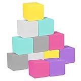 MODEREVE Foam Blocks for Toddlers, Soft Building Blocks for Toddlers Colorful Stacking Blocks for Kids - 12 Pieces