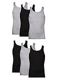 Hanes Men Hanes Men's Cotton Tank Undershirts Pack, Moisture-Wicking Ribbed Tanks, lightweight Cotton Tank Undershirts