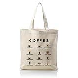 Coffee Canvas Totes, Reusable Cloth Cotton Tote Bags, Coffee Lover Gift, Canvas Tote Bag Aesthetic for Women, Casual Cotton Tote Bag for Work, Grocery, Shopping, Beach & Daily Use