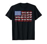 Pilot Airplane American Flag Plane Aviation Short Sleeve T-Shirt