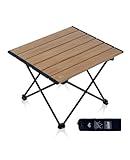 iClimb Ultralight Compact Camping Folding Table with Carry Bag (Nature- S)