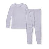 Burt's Bees Baby Unisex Baby Tee and Pant 2-Piece PJ Set, Flowering Lilac