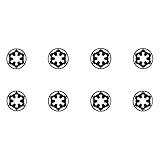 Galactic Empire 1 x1 Die-Cut Vinyl Decal Sticker Set, 8 Pack, for Cars, Laptops, Bottles, Phones, Cars, Bikes and More