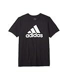 adidas Men's Badge of Sport Tee, Black/White, Medium