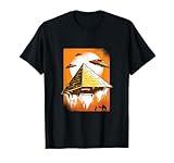 Alien Science Fiction Illustration Egyptian Pyramid UFO T-Shirt