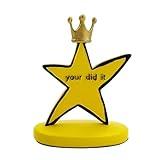 Bambluby Funny Crowned Star Trophy – You Did It Trophy Meme-Inspired Award, Hilarious Graduation or Coworker Gift, Quirky Desk Decor & Gag Present