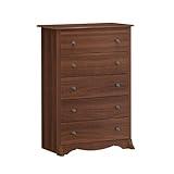 Prepac Sonoma Traditional 5-Drawer Tall Dresser for Bedroom, Functional Bedroom Dresser Chest of Drawers 17.75" D x 31.5" W x 44.75" H, Cherry