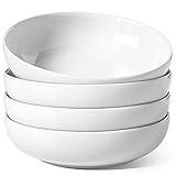 LE TAUCI Pasta Bowls 45 oz, Salad Bowls Set for Serving Soup, Pasta, Noodle, Dinner, Large Kitchen Bowl Plates, Microwave Safe - 8.5 Inch, Set of 4, White