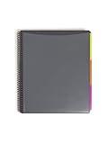 Smead Project Organizer, 24 Pockets, Grey with Assorted Bright Tabs, Tear Resistant Poly, 1/3-Cut Tabs, Letter Size (89206)