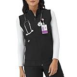 Hanes Women's Comfort Fit Scrubs Healthcare Vest, Moisture-Wicking Stretch Scrubs Vest for Women