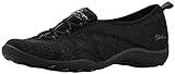 Skechers Women's Breathe-Easy-a Look Sneaker, Black, 9 W