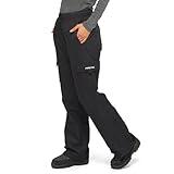 Arctix Women's Lumi Pull Over Fleece Lined Cargo Snow Pants, Black, Small