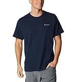 Columbia Mens Thistletown Hills Short Sleeve T-Shirt, Collegiate Navy Heather, Medium