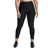 Under Armour Womens HeatGear Armour High No-Slip Waistband Pocketed Leggings , Black (001)/White , Large