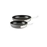 All-Clad HA1 Hard Anodized Non Stick Fry Pan Set 2 Piece, 8, 10 Inch, Induction, Oven Broiler Safe 500F, Pots and Pans Set, Kitchen Frying Pans, Skillets, Premium Cookware, Home, Dishwasher Safe Black