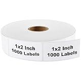 MaxGear 1000 Removable Freezer Labels, 1"x2" Removable Stickers for Freezer and Bottle Jar Labels, Ideal for Food Containers and Pantry Organization, No Scrubbing, No Residue, 1 Roll