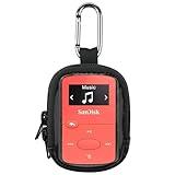 TXEsign MP3 Player Case Carry Bag Compatible with SanDisk Clip Jam/Clip Sport Plus/Clip Sport Go/Clip Sport MP3 Player Travel Carrying Case Bag Organizer with Clear Window for Clip MP3 Player (Black)