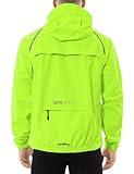 BALEAF Mens Cycling Rain Jacket Windbreaker Waterproof Running Gear Golf Mountain Biking Hood Lightweight Reflective Yellow L