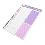 SHINEOFI Meal Planner Notepad Elegant Daily Organizer for Recipes Meal Prep Essentials and Grocery Lists Undated Tear Off Sheets for Students and Busy Workers