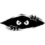 Stickios Large Black Vinyl Bumper Sticker - Funny Monster Car Decal for Cars, Trucks, and Dents - Made in USA - Shredder (11x4.25 inches)