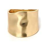 YBMYCM Wide Cuff Chunky Gold-Plated Bracelets for Women Open Cuff Bangles Adjustable Wrist Cuff Bracelets for Women