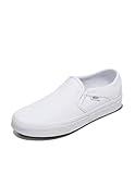 Vans Women's Asher Slip-On Shoe | Comfortable Sneakers for Walking, Fashion & Everyday Wear, True White/True White, 11