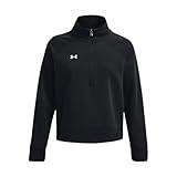 Under Armour Womens Rival Fleece Half Zip, (001) Black / / White, Medium