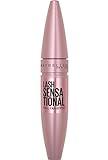 Maybelline Lash Sensational Washable Mascara, Lengthening and Volumizing for a Full Fan Effect, Blackest Black, 1 Count