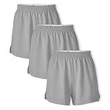 Soffe Girls' Authentic Cheer Short, Oxford, Large (3-Pack)