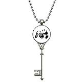 OFFbb-USA Comfort Peer Food Mood Art Deco Gift Fashion Pendant Vintage Necklace Silver Key Jewelry