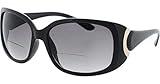 Incredible Bargains The Vogue Bifocal Sunglasses Reading Glasses, Outdoor Sun Reading Bi Focal Readers with Designer Style for Women + 2.50 Black