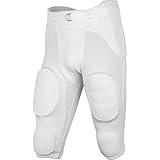 Champro Boys' Safety Integrated Football Practice Pant with Built-in Pads, White, Large