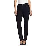 Gloria Vanderbilt Women's Amanda Classic High Rise Tapered Jean Standard, Black-DS, 12 Short