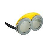 Sun-Staches Minions Official Child Goggles | Lil’ Characters Costume Accessory | Mirror Lenses, White Frames with Minion Yellow Mask | One Size Fits Most
