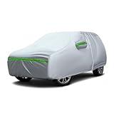 AUQDD 6-Layers Premium SUV Car Cover Waterproof All Weather Weatherproof UV Sun Protection Snow Dust Storm Resistant Outdoor Exterior Custom Form-Fit Full Padded Car Cover with Straps 178"-190" K7