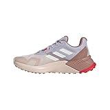 adidas Women's Terrex Soulstride Trail Running Sneaker, Putty Mauve/Off White/Pure Ruby, 8