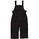 London Fog Boys' Big Classic Heavyweight Snow Bib Ski Pant Snowsuit, Black, 10/12